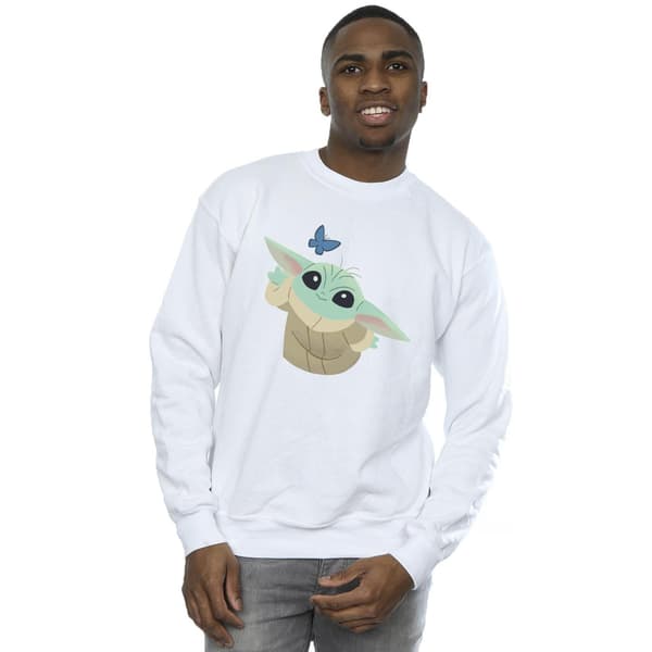 Star Wars Herr The Mandalorian Butterfly Catching Sweatshirt M White M