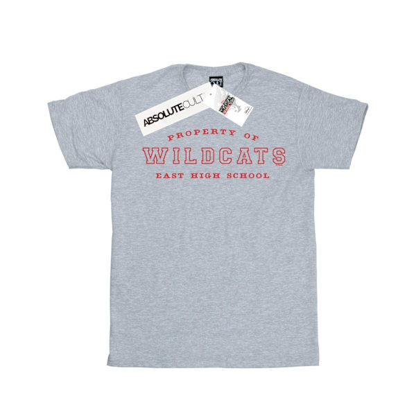 Disney Dam/Damer High School Musical The Musical Property Of Wildcats Bomull Boyfriend T-Shirt S Sports Grey Sports Grey S