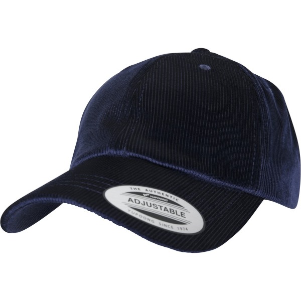 Flexfit By Yupoong Herr Corduroy Satin Dad Cap One Size Marinblå Navy One Size