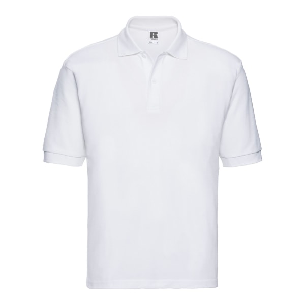 Russell Herr Classic Polycotton Polotröja M Vit White M