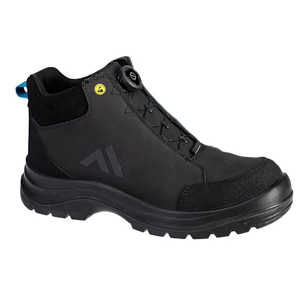 Portwest Unisex Vuxen Ridged Läder Mellanhöga Stövlar 8 UK Svart/Blå Black/Blue 8 UK