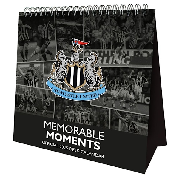 Newcastle United FC Minnesvärda Ögonblick 2025 Skrivbords kalender 16c Black/White 16cm x 17cm