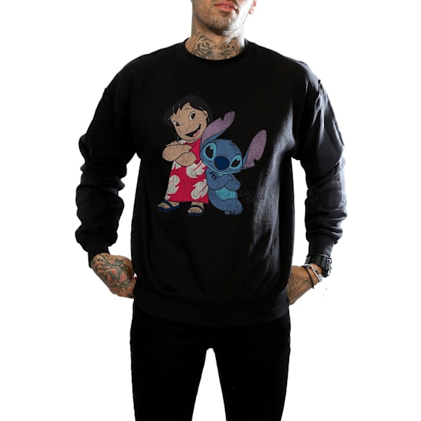 Disney Mens Lilo And Stitch Classic Sweatshirt M Black Black M