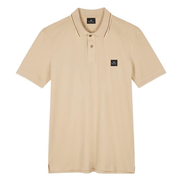 Paul Smith Herr Patch Cotton Logo Pikétröja S Beige Beige S