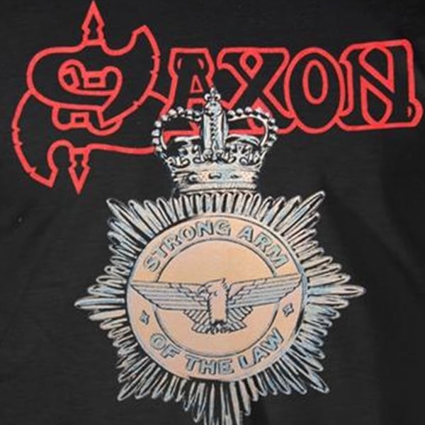 Saxon Unisex Vuxen Stark Arm Of The Law T-Shirt L Svart Black L