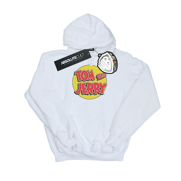 Tom And Jerry Dam/Damer Cirkellogotyp Hoodie M Vit White M