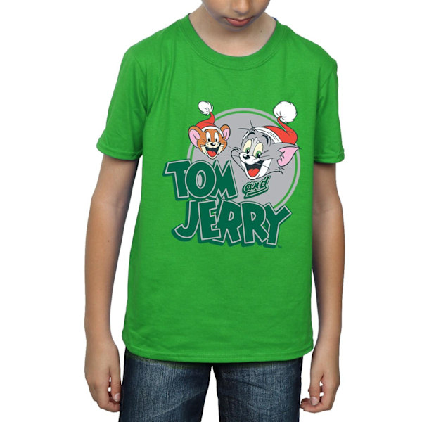 Tom och Jerry Pojkar Julhälsningar T-shirt 5-6 år Irländsk Irish Green 5-6 Years