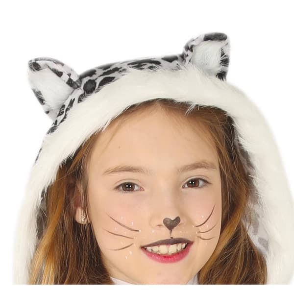 Fiestas Guirca Leoparddräkt för flickor 7-9 år Vit/Svart White/Black 7-9 Years