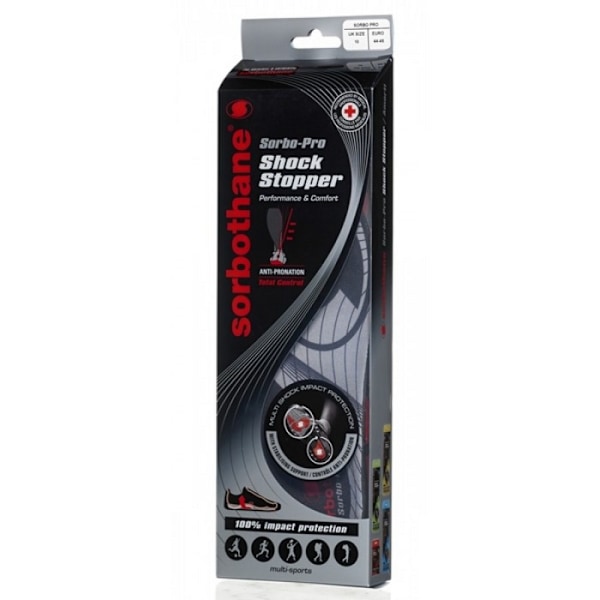 Sorbothane Unisex Adult Pro Insoles 9 UK-10 UK Röd/Grå Red/Grey 9 UK-10 UK