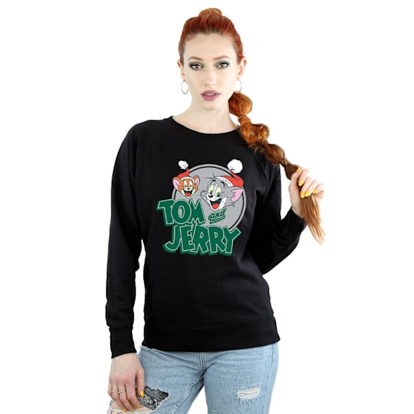Tom And Jerry Dam/Damer Julhälsningar Sweatshirt L Svart Black L