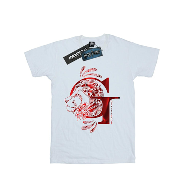 Harry Potter T-shirt för män Gryffindor Lion M Vit White M