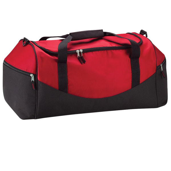 Quadra Teamwear Holdall Duffelväska (55 liter) (paket med 2) En Classic Red/Black One Size