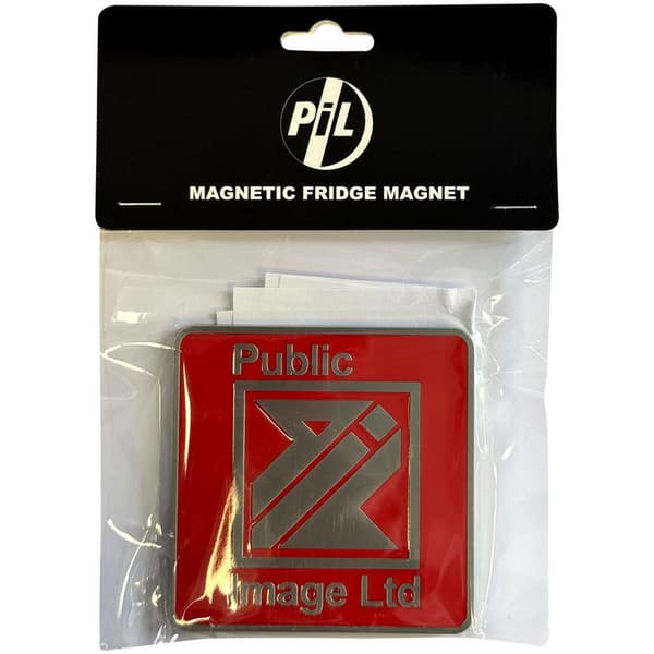 PIL (Public Image Ltd) Logotyp Kylskåpsmagnet En Storlek Röd/Silver Red/Silver One Size