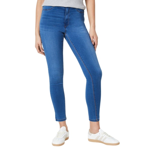 Dorothy Perkins Dam/Kvinnor Långa Skinny Ankle Grazer Jeans 10 Mid Wash 10 UK
