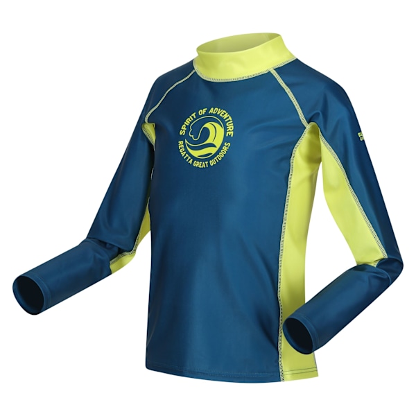 Regatta Barn/Barn Hoku II Kontrastdetalj Badtopp 3-4 År Marockanskt Blå/Citron Lime Moroccan Blue/Citron Lime 3-4 Years