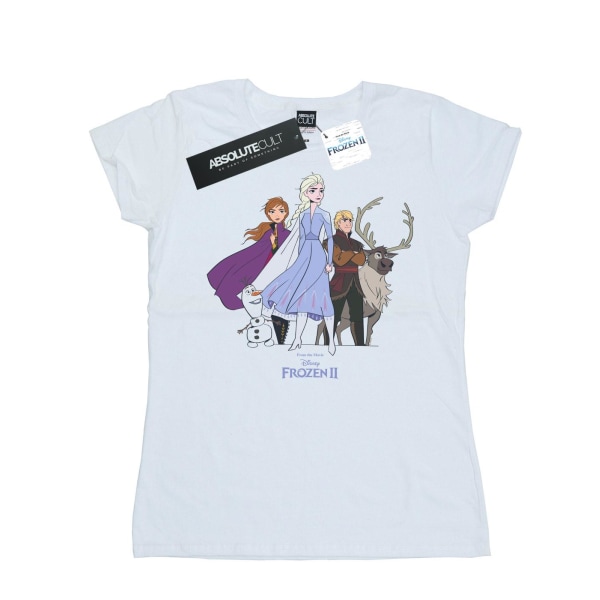 Disney Dam/Dam Frozen 2 Group T-shirt i bomull S Vit White S