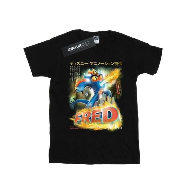 Disney Boys Big Hero 6 Fred Anime Poster T-Shirt 5-6 Years Blac Black 5-6 Years
