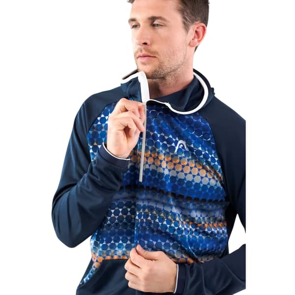 Head Herr Tröja med Geometriskt Mönster Regular Raglan L Blå Blue L