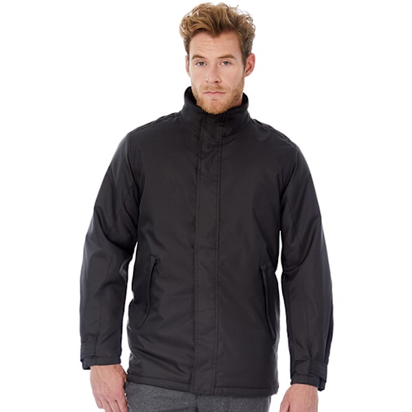 B&C Herr Real+ Premium Vindtät Thermoisolerad Jacka (Vattentät PU-beläggning) 3XL Svart Black 3XL