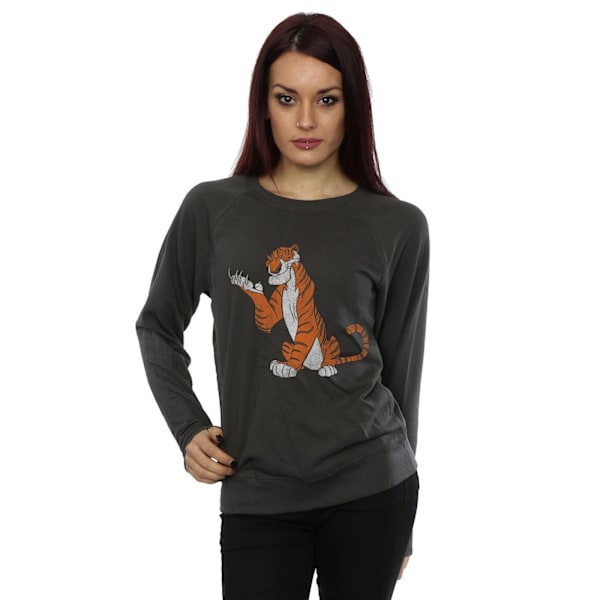 Disney Dam/Kvinnor Djungelboken Klassisk Shere Khan Sweatshirt Light Graphite XS