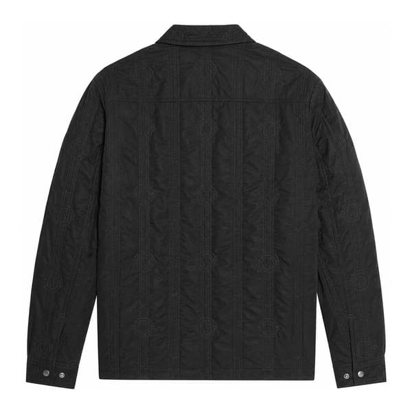 Lyle & Scott Herr Geometriskt Mönster Regular Overshirt L Svart Is Black Ice L