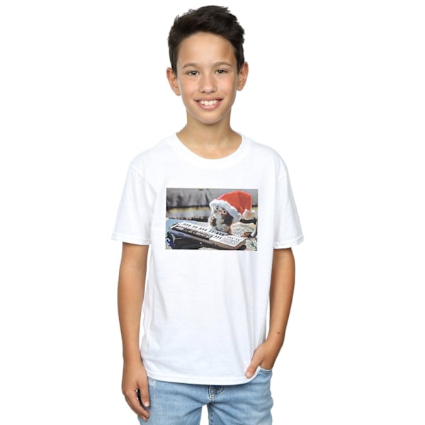 Gremlins Pojkar Mogwai Julhatt T-Shirt 7-8 År Vit White 7-8 Years