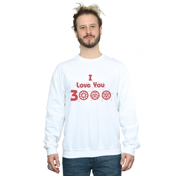 Marvel Mens Avengers Endgame I Love You 3000 Circuits Sweatshirt White S