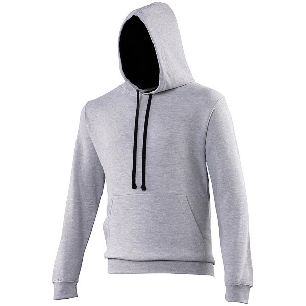 Awdis Varsity Hooded Sweatshirt / Hoodie XL Lila/Heather Grey Purple/Heather Grey XL