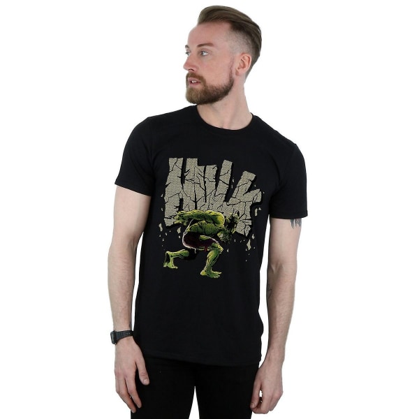 Hulk Mens Rock bomull T-shirt L Svart Black L