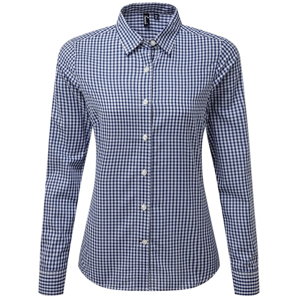 Premier Dam/Dam Maxton Gingham Långärmad Skjorta XXL Nav Navy/White XXL