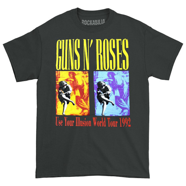 Guns N Roses Unisex Adult Use Your Illusion World Tour Back Pri Black S