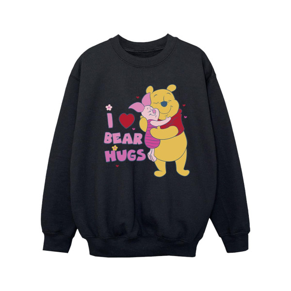 Disney Girls Winnie The Pooh Mum Best Hugs Sweatshirt 3-4 år Black 3-4 Years