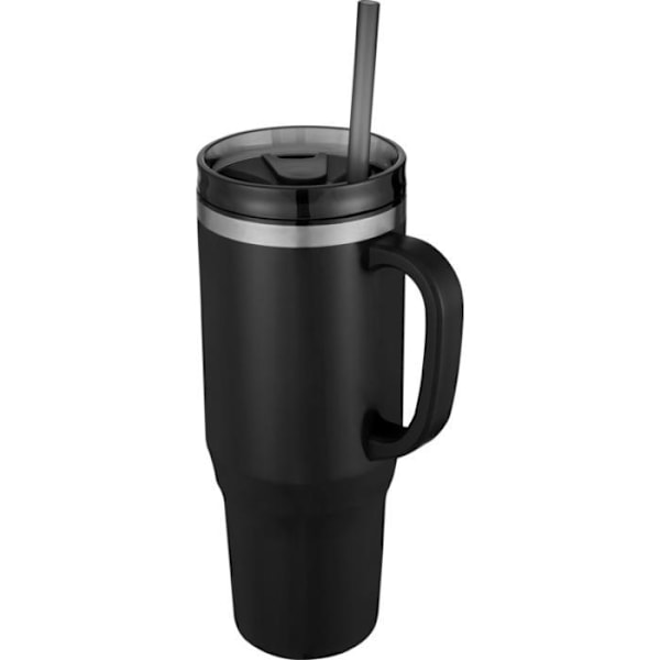 Melbourne 1200ml Mugg Med Sugrör En Storlek Solid Svart Solid Black One Size