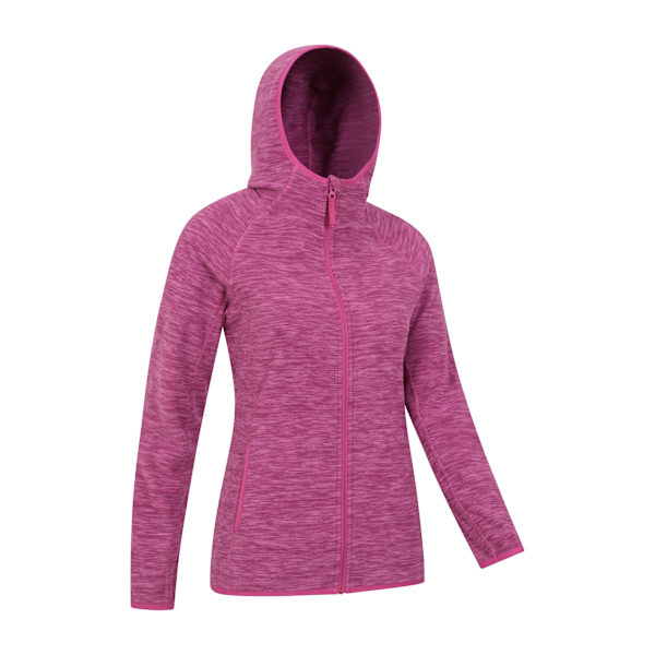 Mountain Warehouse Dam/Dam Lleyn II Melange Full Zip Hoodie Berry 14 UK