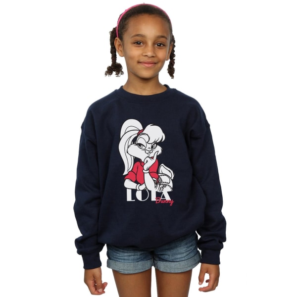 Looney Tunes Girls Classic Lola Bunny Cotton Sweatshirt 7-8 Ja Navy Blue 7-8 Years