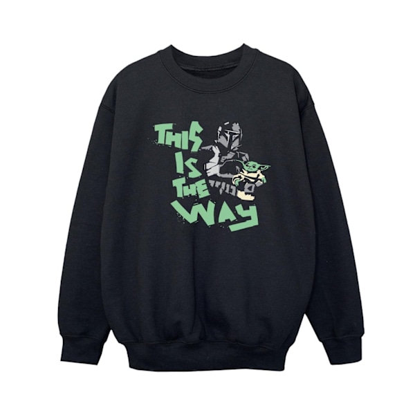 Star Wars Boys The Mandalorian This Is The Way Duo Sweatshirt 7 Black 7-8 Years