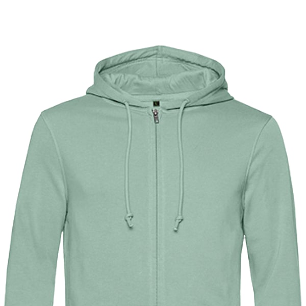 B&C Herr Zippade Hoodie XL Salvia, Organisk Sage XL