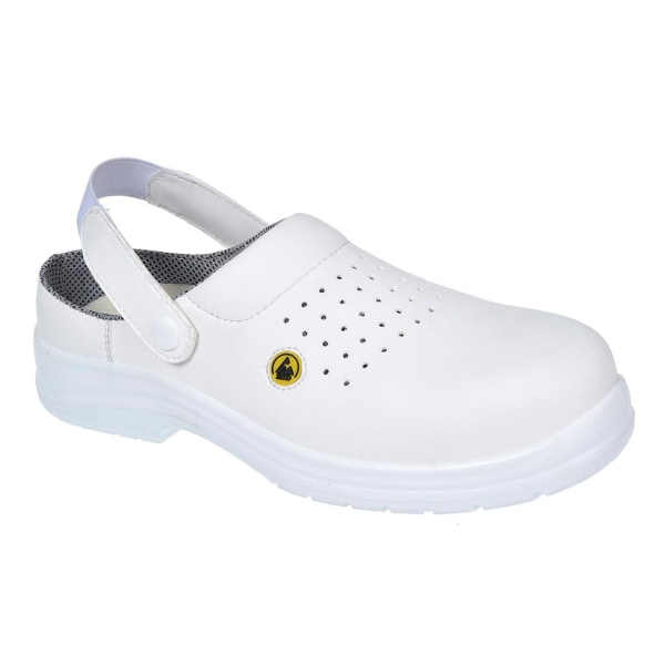 Portwest Mens Perforated Compositelite Safety Clogs 6.5 UK Whit White 6.5 UK