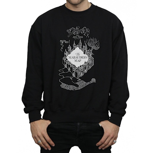Harry Potter Herr The Marauder´s Map Sweatshirt M Svart Black M