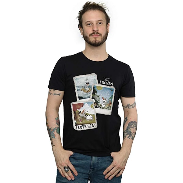 Frozen Herr Olaf Polaroid Bomull T-shirt M Svart Black M