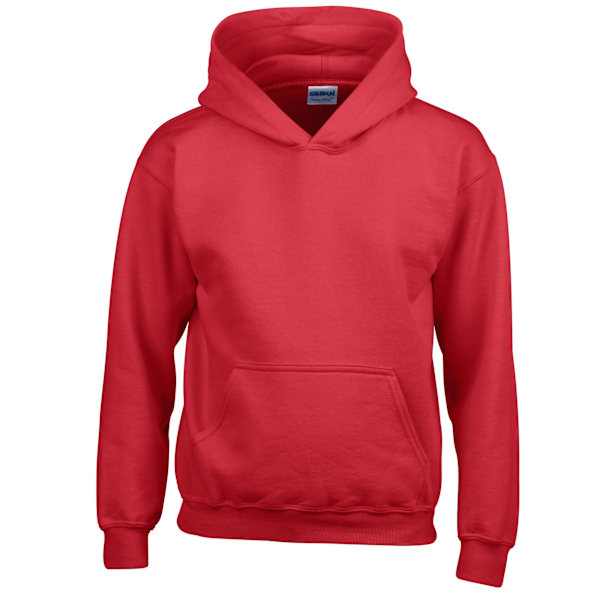 Gildan Barn/Barn Tung Blandad Hoodie 12-13 År Röd Red 12-13 Years