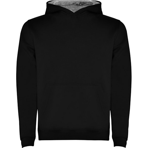 Roly Barn/Barn Urban Tröja Med Snörning 9-10 År Solid Bl Solid Black/Grey Marl 9-10 Years