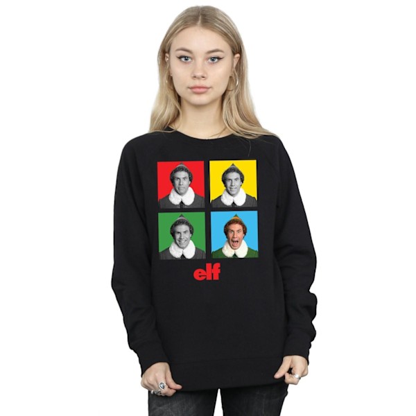 Elf Dam/Kvinnor Fyra Ansikten Sweatshirt XXL Svart Black XXL