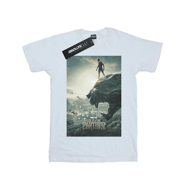 Marvel Boys Black Panther Poster T-Shirt 7-8 år Vit White 7-8 Years