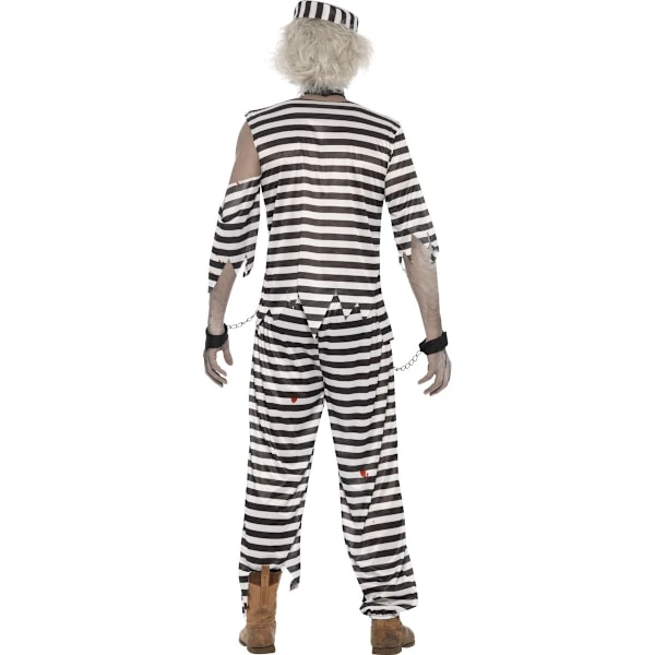 Bristol Novelty Boys Convict Zombie Costume M Svart/Vit Black/White M