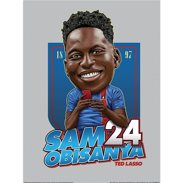 Ted Lasso Bobble Head Sam Print 40cm x 30cm Blå Blue 40cm x 30cm