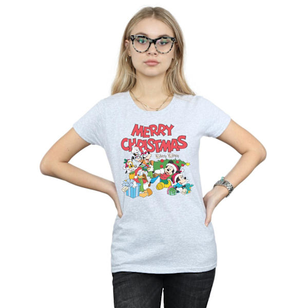 Disney Womens/Ladies Mickey And Friends Winter Wishes Bomull T-Shirt Sports Grey XL
