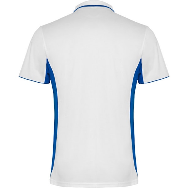 Roly Unisex Montmelo Kortärmad Sport Polotröja XL W White/Royal Blue XL