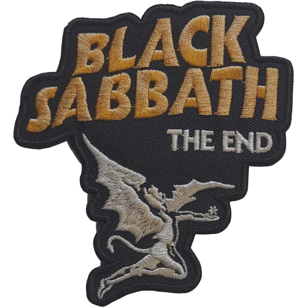 Black Sabbath The End Vävd Iron On Patch One Size Svart/Guld Black/Gold One Size