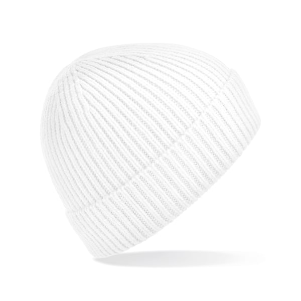 Beechfield Engineered Knit Ribbed Beanie One Size Vit White One Size